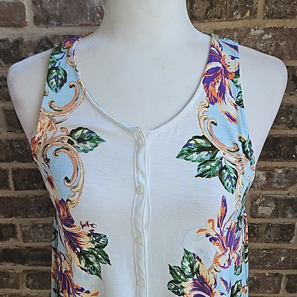 Akemi + Kin Floral Print Boho Tank Top Size XS - Picture 3 of 5